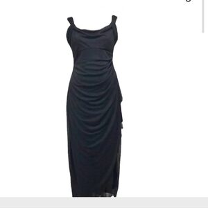 Elegant Black Off-Shoulder Midi Dress In Sz. Med.